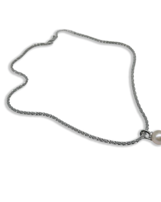 Silver Pearl Necklace