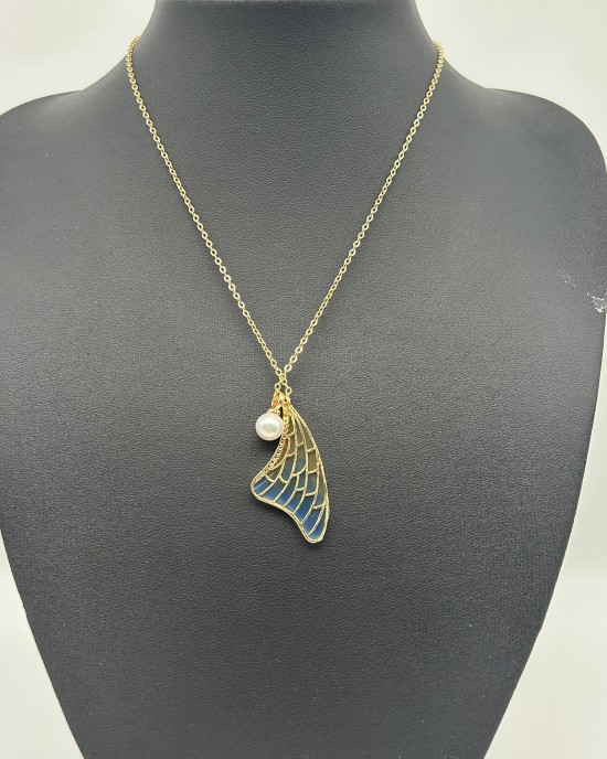 Gold Half Butterfly Necklace