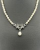Silver Flower Pearl Necklace