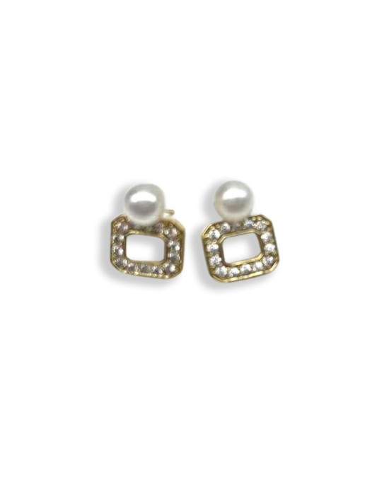 Square Pearl Earrings