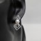 Double Diamond Pearl Earrings