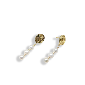 Three Pearl Earrings