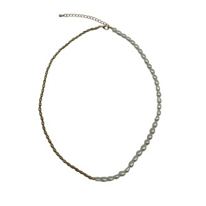 Millet Beads Chocker Half Gold Water Drop Natural Beads