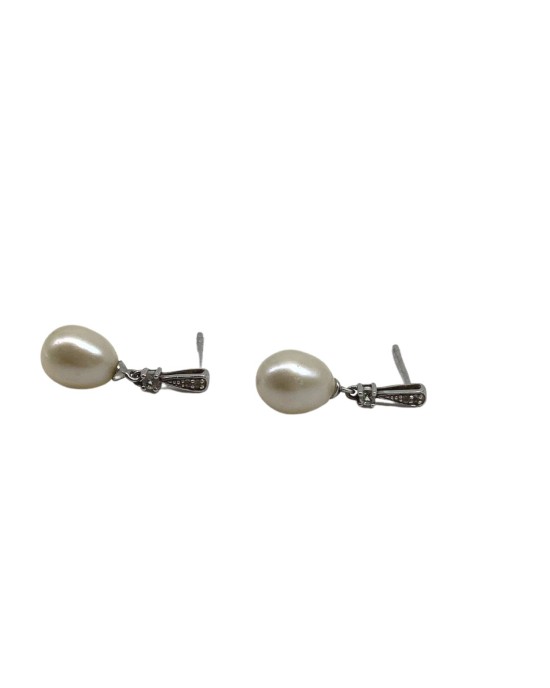 Silver Pearl Earrings