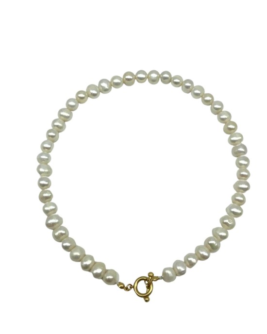 White Baroque Pearl Necklace