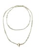 Long White Multi-Purpose Pearl Necklace