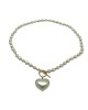 Gold Heart Pendant Pearl Necklace